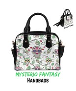 Sugar Skull Plant Artistic Fashionable PU Leather Shoulder Bag. - $135.00