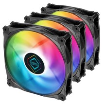 Iceberg Thermal Icegale Lightning Argb Gen 2 120Mm Case Fan 3-Pack (Black) - $50.95