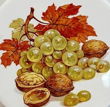 1970s Acorns Grapes Maple Leaf Tile Trivet Hot Plate Art Vintage - $24.99