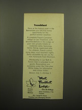 1960 Mont Tremblant Lodge Ad - $14.99
