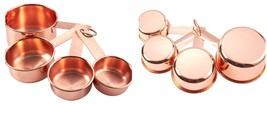 Stainless Steel Measuring Cup Set for Baking &amp; Cooking Copper-Plated 4 Pieces  - £23.29 GBP