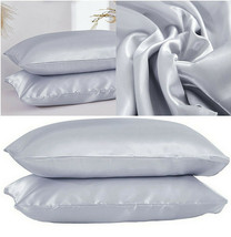    6 Pack Pillowcase Queen King Standard Silk Satin Bedding Single ULTRA SOFT - £26.13 GBP