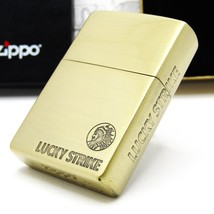 Lucky Strike Brass Engraved Zippo Oil Lighter 2005 MIB Rare - £133.63 GBP