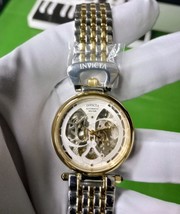 women invicta two tone automatic watch with exhibition case &amp; an adjustable brac - £235.91 GBP