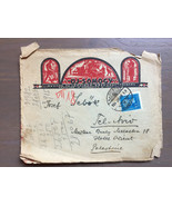 Vecchia busta di copertina dall&#39;Ungheria alla Palestina con francobollo ... - $10.03