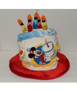 Walt Disney World Happy Birthday hat cap Plush Red Blue Yellow Does Not ... - $26.19
