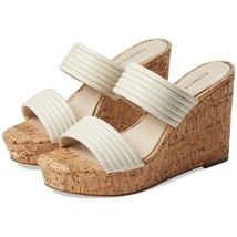 Kenneth Cole NY Women Cailyn Double Strap Cork Slide Sandals Size US 8.5M Ecru - £18.33 GBP