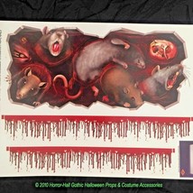 Halloween Prop-Attack Rats Sticker Toilet Cling-Ceiling Wall Bathroom De... - $4.92