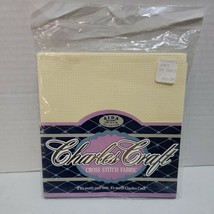 14 Count Aida Ivory Cross Stitch Fabric 100% Cotton by Charles Craft - 12&quot; x 18&quot; - £3.09 GBP