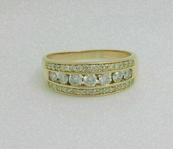 2.50CT Simulated Diamond Anniversary Wedding Band Ring 14K Yellow Gold Plated - £87.51 GBP