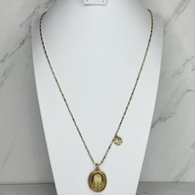 Chico&#39;s Studded Pendant on Long Gold Tone Necklace - £15.56 GBP