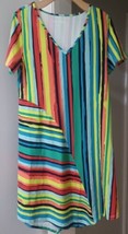 New Soft Surroundings Happy Place Dress Medium Tropics Multi Nwt - Free Shipping - £27.17 GBP