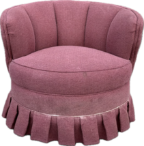 1940’s Dorothy Draper Style Channel Back Round Swivel Chair - $1,475.00