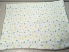 Koala Baby thermal Receiving Blanket Babies R Us Polka dots Green blue orange - $22.76