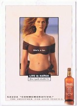 Postcard Advertising Sauza Commemorativo Tequila Life Is Hard  4 1/4&quot; x 6&quot; - £3.81 GBP