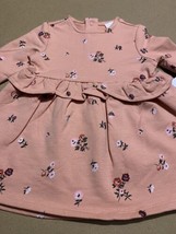 NEW Baby Girls Long Sleeves Dress in Peach Orange Flowers Newborn NB,3M, 9M - $12.99
