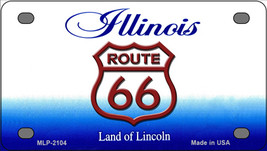 Route 66 Shield Illinois Novelty Mini Metal License Plate Tag - £11.76 GBP
