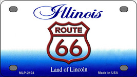 Route 66 Shield Illinois Novelty Mini Metal License Plate Tag - $14.95