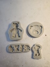 4 Piece Set of 3D Bear Silicone Fondant Molds - £4.77 GBP