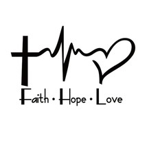 A Feeling of Excitement Faith Hope Love Vinyl Car Sticker Bible Verse for Car Wi - £35.59 GBP