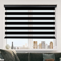 Kokorona Zebra Roller Shades for Windows, Zebra Window Blinds 35x72 Black - £22.36 GBP
