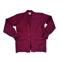 Munzel VTG 1940s Varsity Letter Sweater Maroon Wool Celluloid Buttons Me... - $4,850.34 MXN