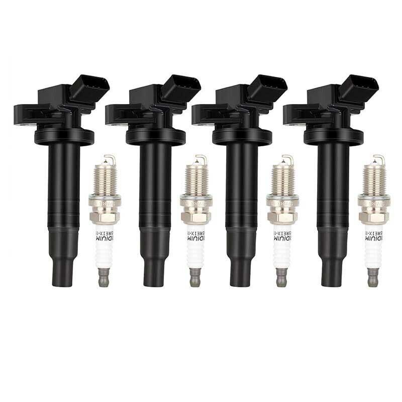 4x Ignition Coil &amp; Spark Plug 9008019019 For Toyota Corolla Pontiac L4 1... - $78.16