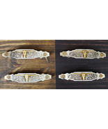 Set Of 4 Western Longhorn Cattle Bull Lace Concho Drawer Cabinet Bar Pul... - £22.90 GBP