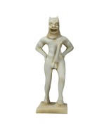 Satyr Faunus Faun Phallus Nude Male Greek Handmade Statue Sculpture Patina Color - $39.74