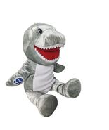 Build A Bear Toothy Great White Shark Gray Plush Stuffed Animal BABW 16&quot; - $22.18