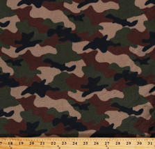 Micro Plush Camouflage Camo Mink-Like Cuddle Feel Fabric by the Yard A351.04 - £11.16 GBP