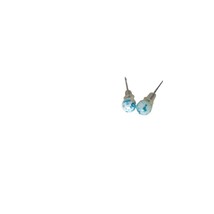 Vintage Blue White Speckled Ball Globe Stud Earrings Womens Costume Jewelry - $11.78