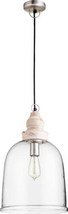 Pendant Light CYAN DESIGN 1-Light Natural Clear Wood Glass Medium E26 40W - £231.57 GBP
