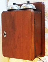 Walnut Wood Ringer Box circa 1950&#39;s - £117.20 GBP