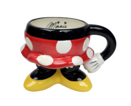 Disney Parks Minnie Mouse Polka Dot Skirt Legs Bottom Coffee Mug Cup Cer... - £10.19 GBP