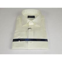 Men 100% Sateen Cotton Shirt Manschett Quesste Turkey Slim Fit 4010-09 Ivory image 5