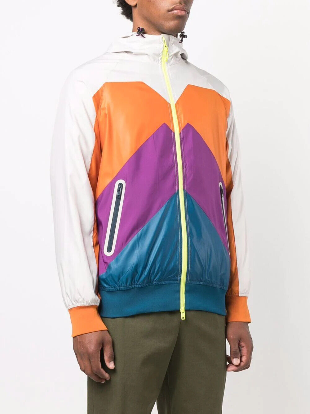Kenzo Men's Color Block Sport Windbreaker Jacket Multicolor-Medium Item image 3