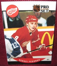 1990-91 Pro Set #604 Sergei Fedorov Rc Detroit Red Wings Nm - £3.47 GBP