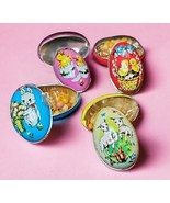 Vintage 70s Murray-Allen Set of 4 Litho Easter Egg Tins 1970s Made in Ho... - $74.87 CAD