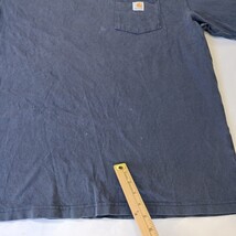 Carhartt K87 NVY Men's XL Short Sleeve Pocket Workwear Blue Cotton T-Shirt image 4