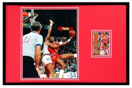 Julius Erving Framed 11x17 Vintage Card +  Photo Set 76ers - £56.26 GBP