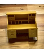Mattel Roll Top Desk Tan Doll Furniture Den Office 1975 Hub Bubs Replace... - £8.81 GBP