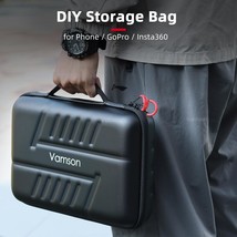 Vamson Waterproof Carrying Case Pu for Gopro Hero 11 10 9 8 7 6 for Dji Osmo Act - £11.29 GBP+