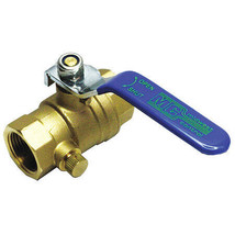 Zoro Select 1Pyp1 3/4&quot; Fnpt Brass Ball Valve With Drain Inline - £26.73 GBP