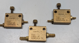 LOT OF 3 - FABCO-AIR  FC32  MINI FLOW CONTROL VALVE W/ FITTINGS - $29.69