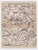1930 Original Vintage Map Of Vicinity Of Lille Ypres Armentieres France Belgium - £13.45 GBP