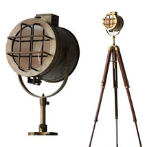 Nautical Antique Searchlight Floor Three Folder Tripod Lamp Stand Christmas Gift - £174.81 GBP