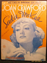 JOAN CRAWFORD (SADIE McKEE) ORIG,1934 MOVIE SHEET MUSIC - $123.75