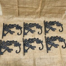 6 Dragonfly Plant Hook Hangers Cast Iron Antique Style Rustic Farmhouse ... - £29.49 GBP