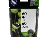Genuine HP 60 Original Ink Cartridges Black and Tri Color Dec. 2019 - £14.90 GBP